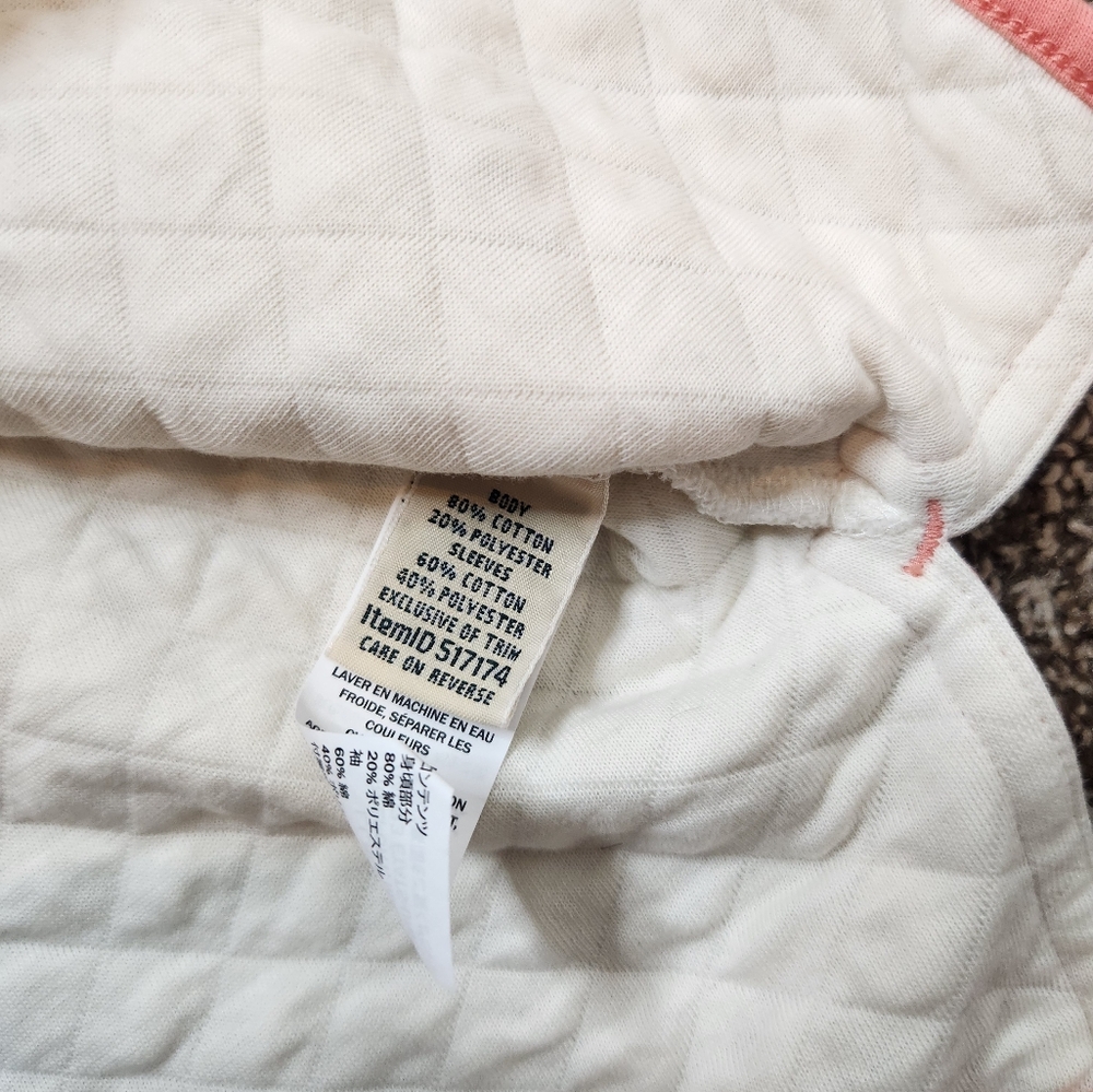 L.L. Bean Quilted Pullover Sweater in Cream, Olive, Mustard & Turquoise - Picture 5 of 7
